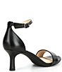 Color:Black - Image 2 - Belinda Leather Ankle Strap Dress Sandals