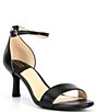 Color:Black - Image 1 - Belinda Leather Ankle Strap Dress Sandals