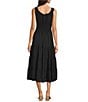 Alex Marie Bentley Pebble Crepe Scoop Neck Sleeveless Maxi Dress, Color:Black - Image 2