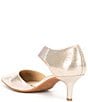 Color:Gold - Image 3 - Brandlin Metallic Asymmetrical Strap Pumps