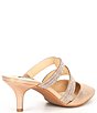 Color:Rose Gold - Image 2 - Brielle Shimmer Rhinestone Banded Dress Mules