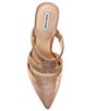 Color:Rose Gold - Image 5 - Brielle Shimmer Rhinestone Banded Dress Mules
