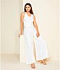 Color:White - Image 6 - Brook V-Neck Stretch Linen Blend Button Front Vest