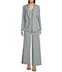Alex Marie Brooke V-Neck Stretch Linen Blend Button Front Coordinating Vest, Color:Blue Stripe - Image 4