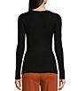 Color:Black - Image 2 - Cara Long Sleeve Crew Neck Machine Washable Sweater