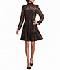 Alex Marie Carley Burnout Turtleneck Long Sleeve Dress - Image 1