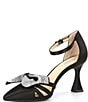 Color:Black - Image 4 - Carmela Rhinestone Bow Ankle Strap Dress Pumps
