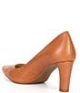 Color:Sweet Caramel - Image 3 - Carmen Leather Block Heel Pumps