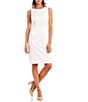 Color:True White - Image 1 - Carrie Anywhere, Everywhere Sleeveless Round Neck Back Slit Pencil Dress