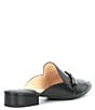 Color:Black - Image 2 - Catricia Leather Chain Detail Point Toe Mules
