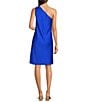 Alex Marie Chantal Crepe One Sleeve Above Knee Caftan Dress, Color:Pool Blue - Image 2
