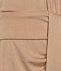 Color:Gold - Image 3 - Chrissy Metallic Knit Surplice V-Neck Long Sleeve Faux Wrap Dress