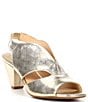 Color:Soft Gold - Image 1 - Claudie Leather Slingback Cone Heel Sandals