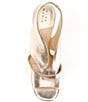 Color:Soft Gold - Image 5 - Claudie Leather Slingback Cone Heel Sandals