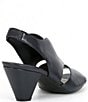 Color:Seaport Navy - Image 2 - Claudie Leather Slingback Cone Heel Sandals