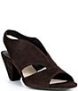 Alex Marie Claudie Suede Slingback Cone Heel Sandals - Image 1