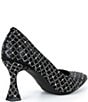 Alex Marie Colbie Rhinestone Trellis Embellished Flared Heel Pumps - Image 2
