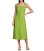 Alex Marie Colette Stretch Linen Blend Straight Neckline Sleeveless Maxi Dress - Image 1