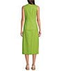 Alex Marie Colette Stretch Linen Blend Straight Neckline Sleeveless Maxi Dress - Image 2