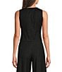 Alex Marie Coordinating Brooke V Neck Sleeveless Stretch Linen Vest - Image 2