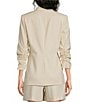 Alex Marie Coordinating Mikayla Stretch Linen Blend Collared Long Sleeve Jacket - Image 2