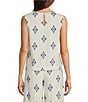 Alex Marie Coordinating Remi Linen Sleeveless Blouse, Color:Blue Diamond - Image 2
