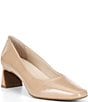 Alex Marie Daphne Shiny Leather Block Heel Pumps - Image 1