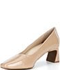 Alex Marie Daphne Shiny Leather Block Heel Pumps - Image 4