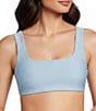 Gibson & Latimer Diamond Textured Square Neck UPF Protection Bralette Swim Top - Image 4