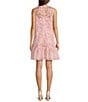 Alex Marie Elise Embroidered Mesh Floral Applique Sleeveless Dress, Color:Blush - Image 2