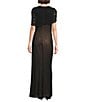 Alex Marie Elle Mesh Sparkle Boatneck Maxi Gown, Color:Black - Image 2