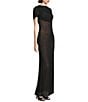 Alex Marie Elle Mesh Sparkle Boatneck Maxi Gown, Color:Black - Image 3