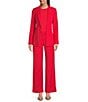 Alex Marie Ellen Crew Neck Short Sleeve Coordinating Jersey Knit Shirt, Color:Rouge - Image 3