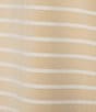 Color:Sand/Ivory - Image 4 - Ellen Crew Neck Short Sleeve Jersey Knit Striped Tee Shirt