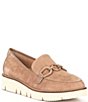 Color:Piazza Taupe - Image 1 - Flynn Suede Chain Platform Loafers