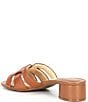 Color:Sweet Caramel - Image 3 - Fraser Leather Woven Strap Sandals