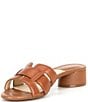 Color:Sweet Caramel - Image 4 - Fraser Leather Woven Strap Sandals