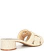 Color:Natural/Gold - Image 2 - Fraser Woven Strap Slide Sandals