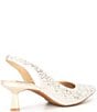 Color:Cloud White - Image 2 - GarielleTwo Rhinestone and Pearl Slingback Pumps