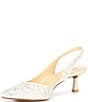 Color:Cloud White - Image 4 - GarielleTwo Rhinestone and Pearl Slingback Pumps