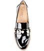 Color:Black - Image 5 - Garnella Patent Pearl Detail Lug Sole Loafers