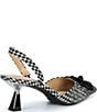 Alex Marie Geneva Houndstooth Flower Ornament Slingback Pumps - Image 2