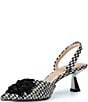 Alex Marie Geneva Houndstooth Flower Ornament Slingback Pumps - Image 4