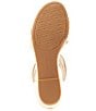 Color:Soft Gold - Image 6 - Greer Metallic Leather Cross Band Espadrille Wedge Sandals