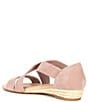 Color:True Taupe - Image 3 - Greer Suede Cross Band Wedge Sandals