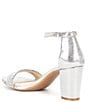 Color:Silver - Image 3 - HalmarTwo Rhinestone Strap Block Heel Sandals