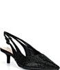 Alex Marie Jocelyn Rhinestone Embellished Double Strap Slingback Pumps - Image 1