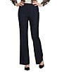 Alex Marie Justine Chambray Flat Front Full Length Wide Leg Pants, Color:Chambray - Image 1