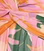 Color:Rose - Image 3 - Karen Chiffon Floral Long Sleeve Twist Front Detail V-Neck Above Knee A-Line Dress