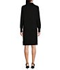 Color:Black - Image 2 - Karina Turtleneck Long Sleeve Sweater Dress